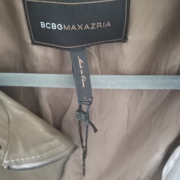 BCBG MaxAzria Brown moto Jacket Large - Picture 4 of 5